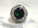 【中古】pt900 リング ブラックオパール リング プラチナ 指輪 レディース ジュエリー ブラックオパール 5.28ct ダイヤ 1.47ct 15.0g 10号