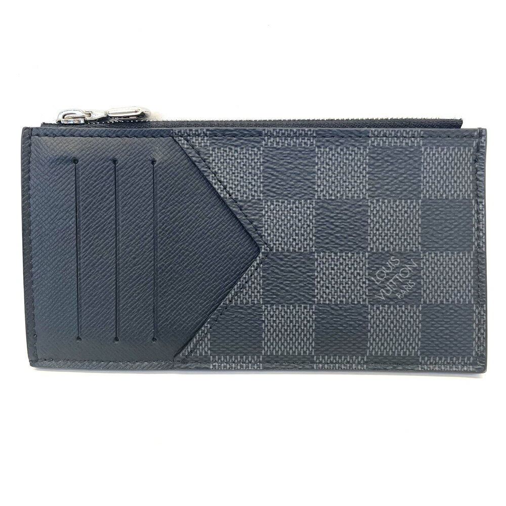 【中古】Louis Vuitton ルイヴィトン ダミエグラフィット カード&コインケース N64038 黒 小銭入れ