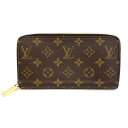 【中古】ルイヴィトン LOUIS VUITTON ラウンドファスナー M41896 モノグラム コクリコ 赤 長財布