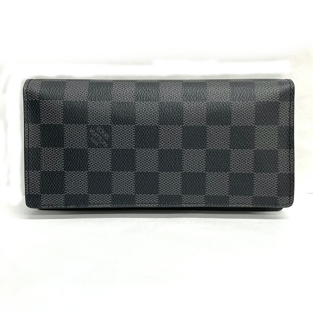 【中古】LOUIS VUITTON ルイヴィトン M62665 ポルトフォイユブラザ　ダミエグラフィット レザー 長財布