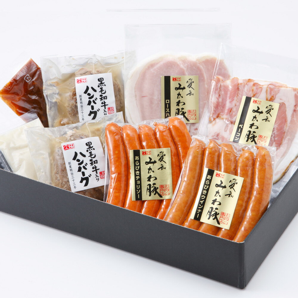 スギモトのグルメ詰め合わせ 黒毛和牛入りハンバーグ&ハム・ウインナーバラエティセット 冷蔵配送 内祝い お中元 母の日 父の日 贈り物 お祝いギフト