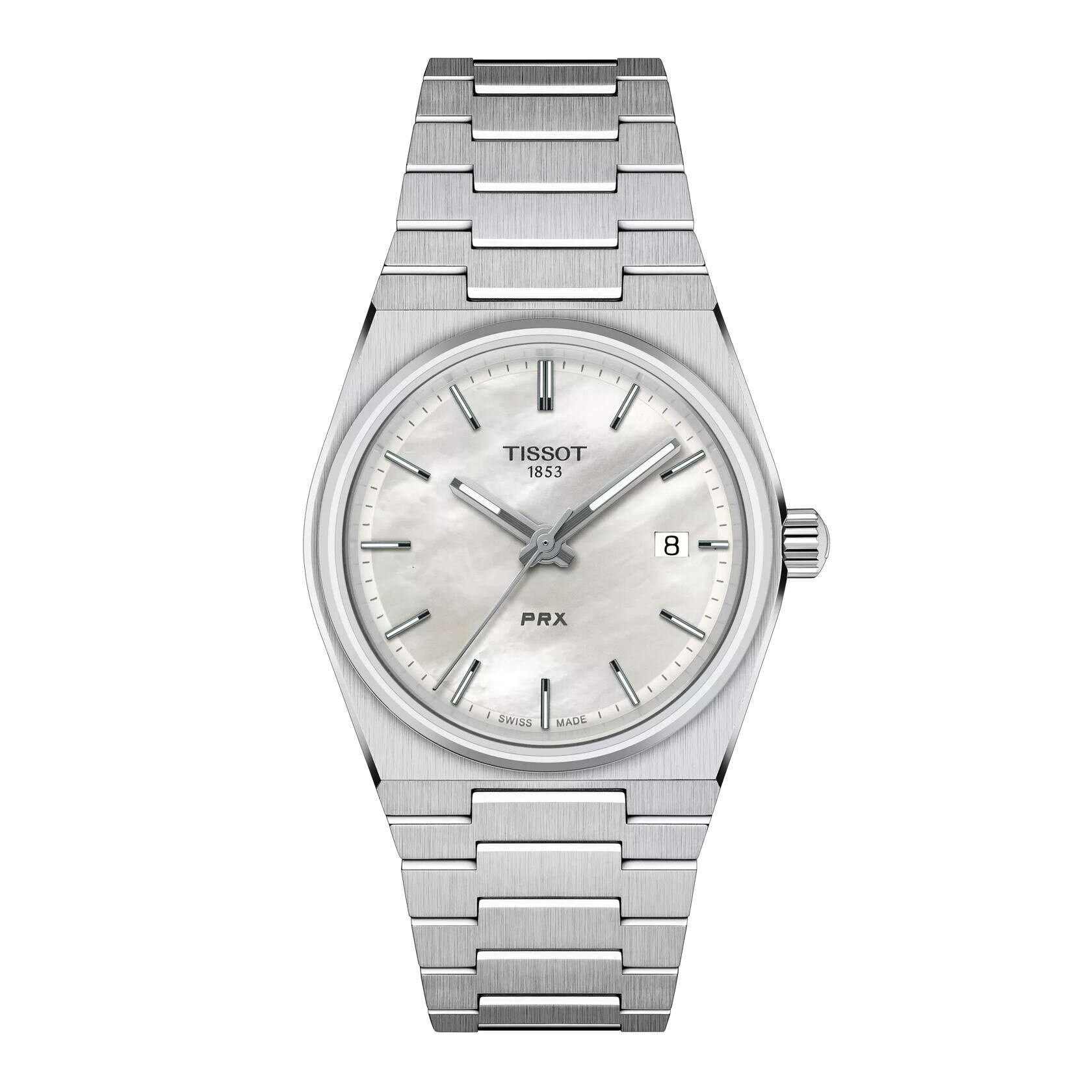 TISSOT PRX ティソ ピーアールエックス クオーツ35mm T137.210.11.111.00 　ホワイトMOP文字盤　正規保証2年　ウォッチスタンドプレゼント付 ユニセックスサイズ