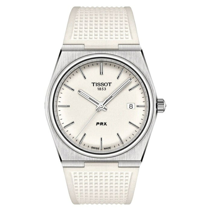 【正規品】 TISSOT PRX クオーツ T137.410.17.011.00 正規保証2年 ルミノバ文字盤 ホワイトラバー　ティソ ピーアールエックス　ウォッチスタンドプレゼント付