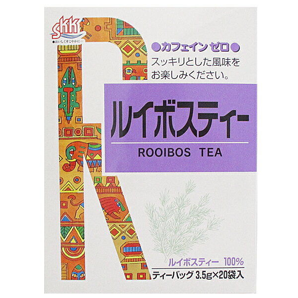 &nbsp;ギフト包装不可 &nbsp;商品説明 ○&nbsp;ルイボスティー○ ●本品は南アフリカのセダルバーグ山脈一帯に育つ針葉樹で学名；アスパラサス・リネアリスを原料に100％使用したティーバッグ商品です。 ●老化を進める活性酸素を取り除くとも言われる「SOD様作用」が注目を集めています。 ●紅い藪を意味する「ルイボス」の名を持つこのお茶は、きれいな赤みを帯びた琥珀色。 味そのものに癖がなく、素直な味合いです。 ●原料の茶葉の中に、体液に近いイオンがバランスよく含まれています。よって激しい運動をするスポーツ選手に 愛好者が多いようです。 ●ノンカフェインですので、お子様や、 おやすみ前でも安心です。 ●防腐剤、着色料、甘味料等の添加物を 一切使用しておりませんので 安心してお召し上がりいただけます。 ☆お召し上がり方☆ ●急須にティーバッグ1袋を入れ、 ポットのお湯を注ぎお好みの濃さで お召し上がり下さい。 ●やかん等を使用される場合 1．5&#8467;の沸騰したお湯に対し ティーバッグ1袋を入れ3〜5分程煮出してください。 ●夏場は冷やして健康冷茶としてどうぞ！ 名称&nbsp; ルイボスティー　ティーバッグ 内容量 3．5グラム　×　20P &nbsp;原材料 ルイボスティー(アスパラサス・リネアリス) &nbsp;原産国 &nbsp;南アフリカ共和国 &nbsp;賞味期限 製造日から2年 保存方法 高温・多湿を避け冷暗所（適温5度〜10度）に保存して下さい。 開封後は早めにお召し上がり、移り香にご注意下さい。 製造者 &nbsp;(株）三栄興産　 佐賀県唐津市相知町相知3丁目2635番地1