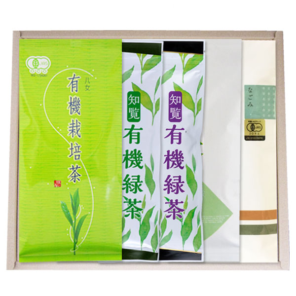 【有機緑茶ギフト5種 100g×4袋+80g×1袋】【有機栽培茶・有機緑茶-野花-・有機緑茶-明花-・有機煎茶かなやみどり・山茶 和】【九州有機JAS煎茶】【関...