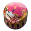 【茶筒・鈴子 十二単衣/ピンク(φ86mm×高さ84mm)】【内容量80g用】【印刷缶】【ツマミ無し】