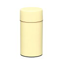 【茶筒・茶葉ストッカー保存缶】【クレープ クリーム 200g(φ74mm×H155mm)】【無地】 【内容量200g用 】【印刷缶】
