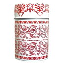 【茶筒 茶葉ストッカー保存缶】【デュ―ル(ロイヤルレッド) 150g(φ74×H120mm )】 【内容量150g用 】【印刷缶】