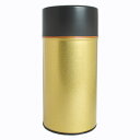【茶筒 茶葉ストッカー保存缶】【ゴールド缶 300g(φ82×H175mm )】 【内容量300g用 】【印刷缶】