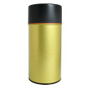 【茶筒 茶葉ストッカー保存缶】【ゴールド缶 400g(φ88×H195mm )】 【内容量400g用 】【印刷缶】