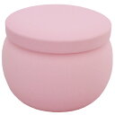 【茶筒・バロン ピンク】ソフトマット仕上げ【直径77×高さH55mm】【印刷缶/丸平型】内蓋なし