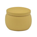 【茶筒・バロン 茶色】ソフトマット仕上げ【直径φ77×高さH55mm】【印刷缶/丸平型】内蓋なし