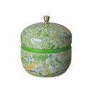 【茶筒/保存缶 鈴子 うらら/緑(φ86mm×高さ97mm)】【内容量80g用】【印刷缶】【ツマミあり】※限定商品のため在庫がなくなり次第終売となります。※