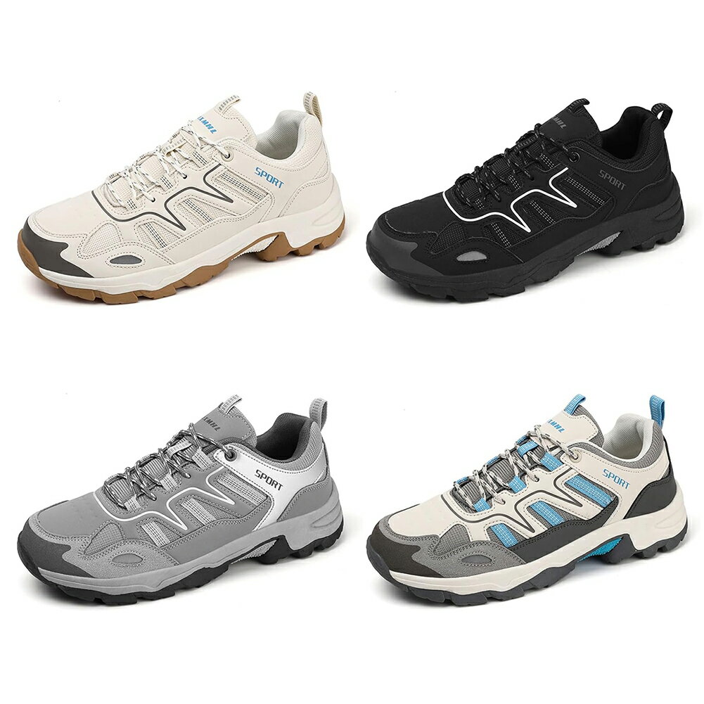 トレッキングシューズ メンズ レディース ハイキングシューズ アウトドア 登山靴 厚底 大きいサイズ キャンプシューズ 軽量 滑り止め 釣り靴 耐摩耗性 おしゃ...