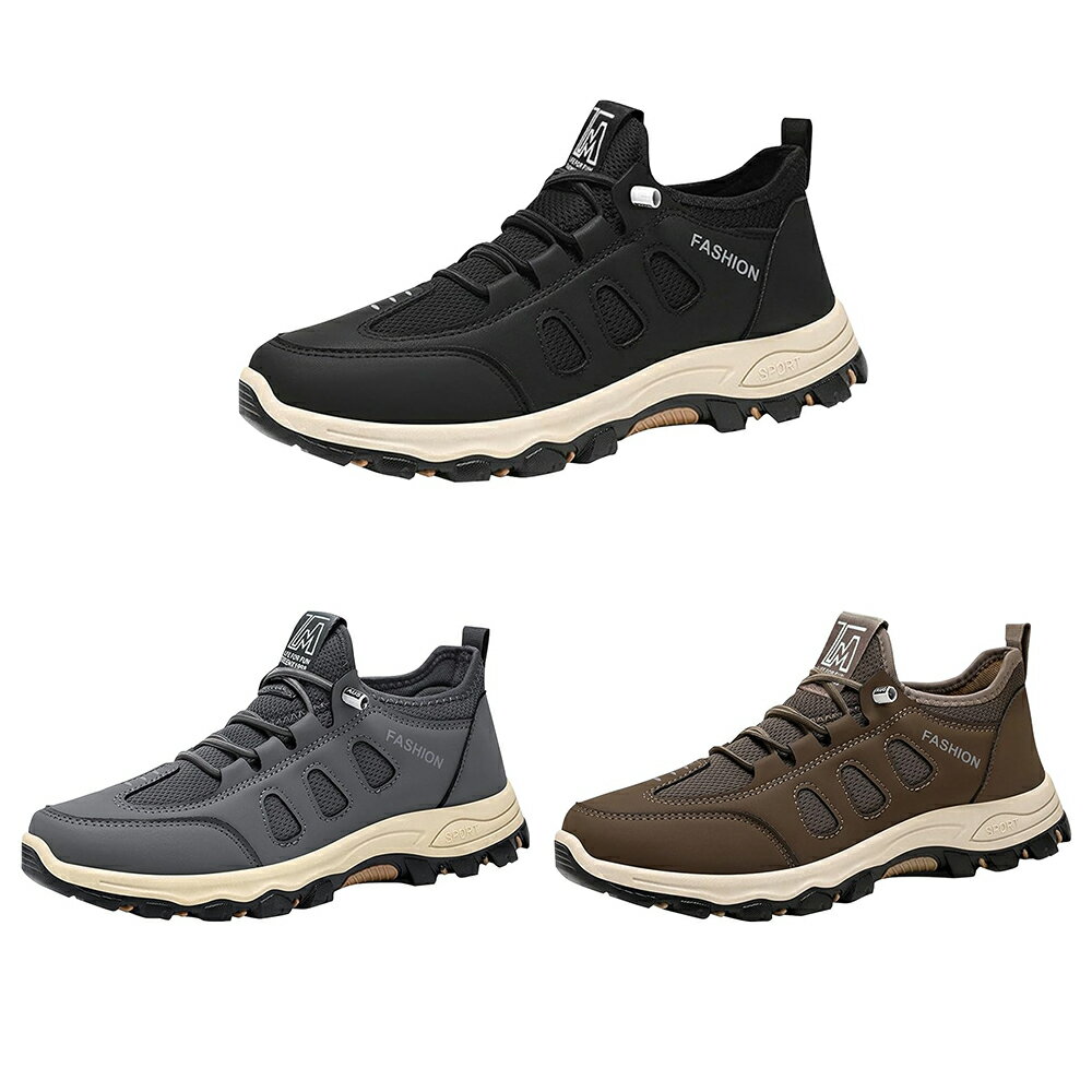 運動靴 メンズ 幅広 スニーカー 登山 アウトドア スリッポン 厚底 軽量 滑り止 ランニングシューズ おしゃれ 履き易い 人気 スポーツシューズ 通気 無地 カジュアル ウォーキングシューズ ジョギング 旅行 通勤 日常着用 24.5cm-27.5cm