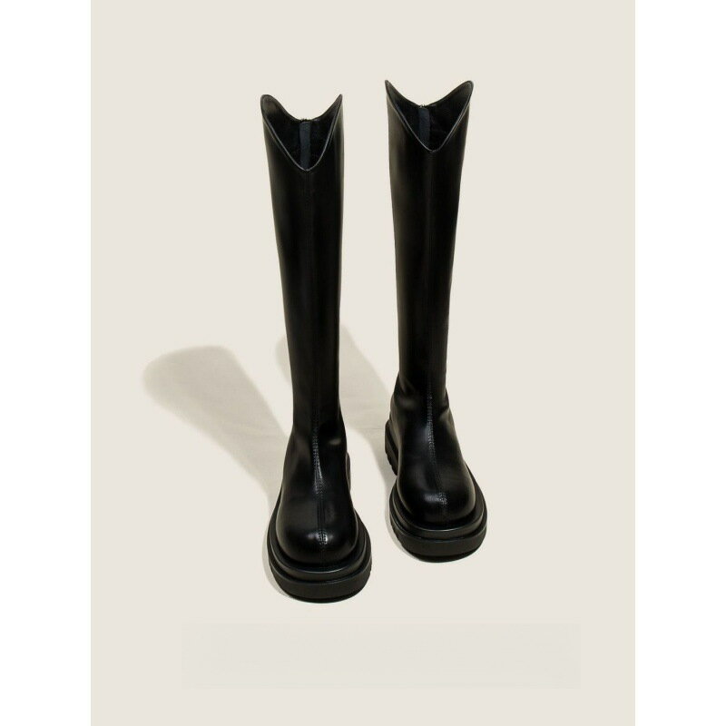 厚底ロングブーツ レディース ロング丈 コスプレ パンク靴 長靴 厚底靴 シンプル おしゃれ カジュアル シューズ 旅行 通勤 22.5cm-25.0cm