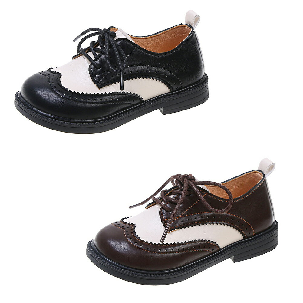 フォーマル靴 男の子 子供靴 キッズ 歩きやすい フォーマルシューズ 幅広 革靴 ウイングチップ ドレス..