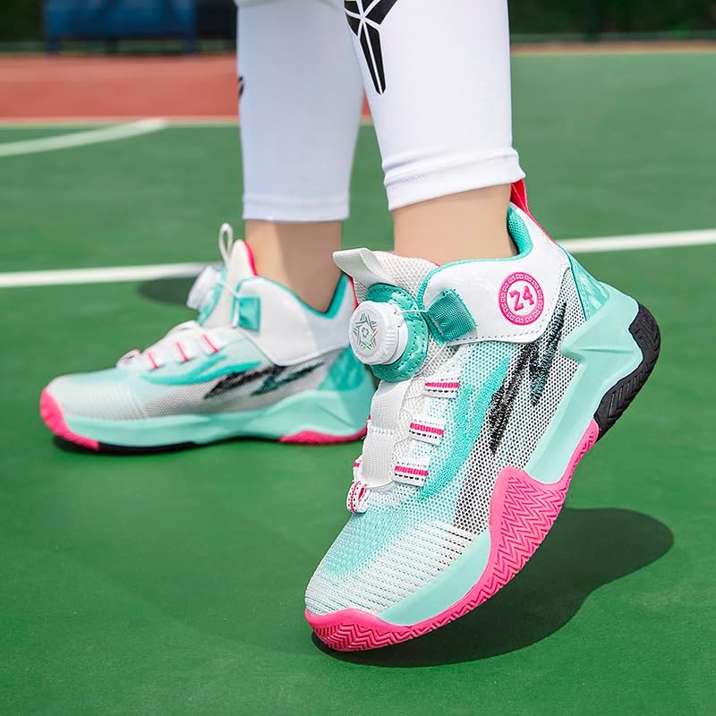 バスケットシューズ ジュニア バッシュ スポーツ靴 男の子 スニーカー キッズ バスケットボールシューズ 女の子 ハイカット 運動靴 子供用 通学靴 滑り止め 柔軟 軽量 通気 クッション性 アウトドア スニーカー 男女兼用 20.0cm-25.0cm