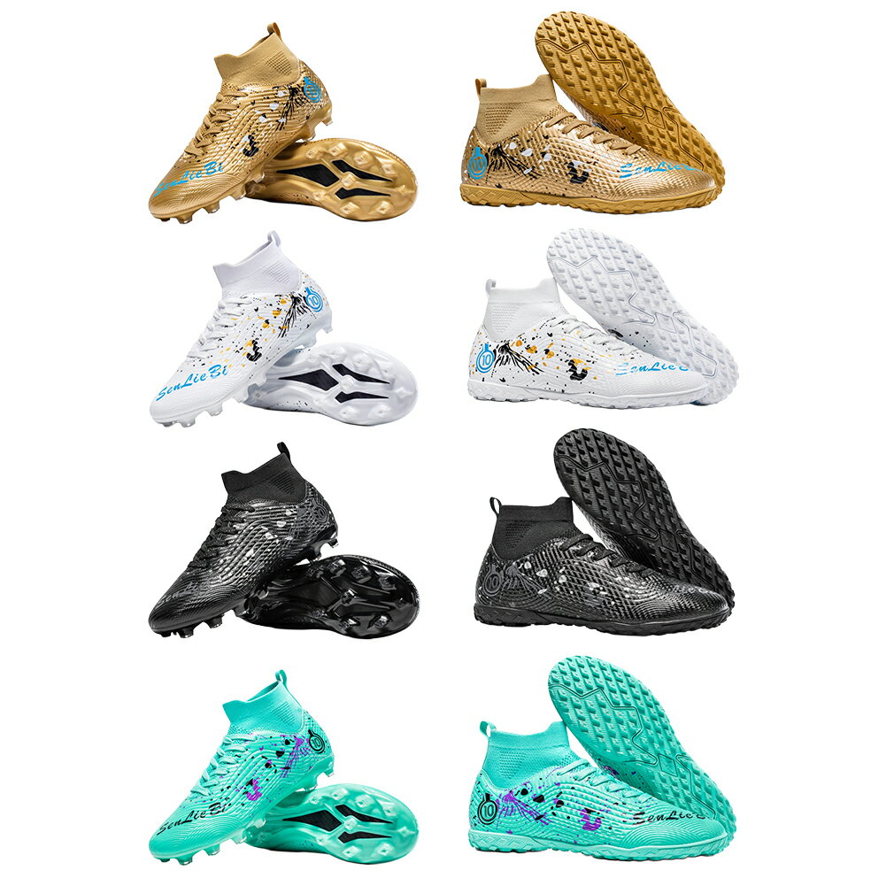 Shoes - サッカースパイク ジュニア 男の子 黒 メンズ サッカーシューズ HG AG 土用 人工芝用 大人 子供用 キッズ 人気 屋外 練習用 防水 部活 軽量 FG 天然芝 滑り止め 女の子 かっこいい ボーイズ ローカット 通気性 21.5cm-28.0cm