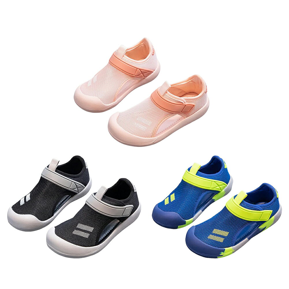 Rakuten - キッズウォーターシューズ 子供靴 全面メッシュ マジックテープ 速乾性 通気性 滑り止め トゥガード 水遊び 通園 夏用 男の子 女の子 春夏用 ピンク/ブラック/ブルー アクアシューズ キッズ 14.5cm-23.0cm