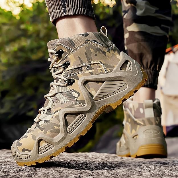 トレッキングシューズ メンズ 登山靴 ハイカット 厚底 アウトドア ウィンターブー...