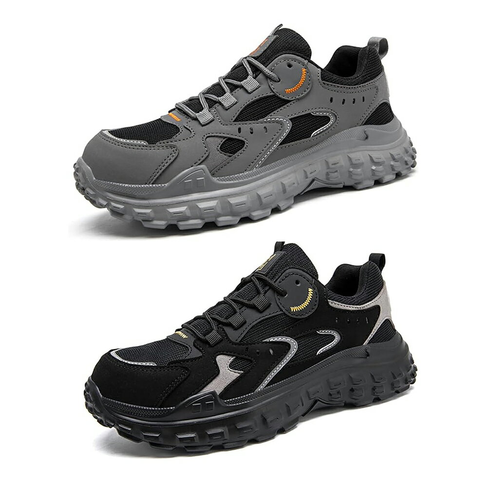安全靴 メンズ 作業靴 軽量 鋼先芯 つま先保護 ワークシューズ 厚底 工事 建築現場 あんぜん靴 幅広 釘..