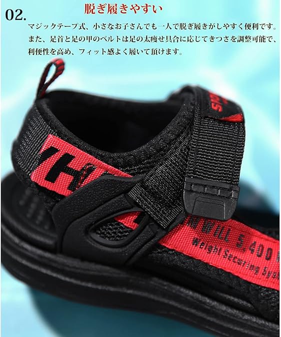 キッズ サンダル 男の子 キッズサンダル 女の子 スポーツサンダル 人気 子供 アウ...