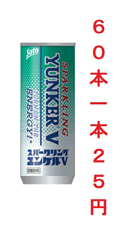 佐藤製薬 スパークリングユンケルV 250ml 30本入り×2ケース（60本）賞味期限2022年2月28日