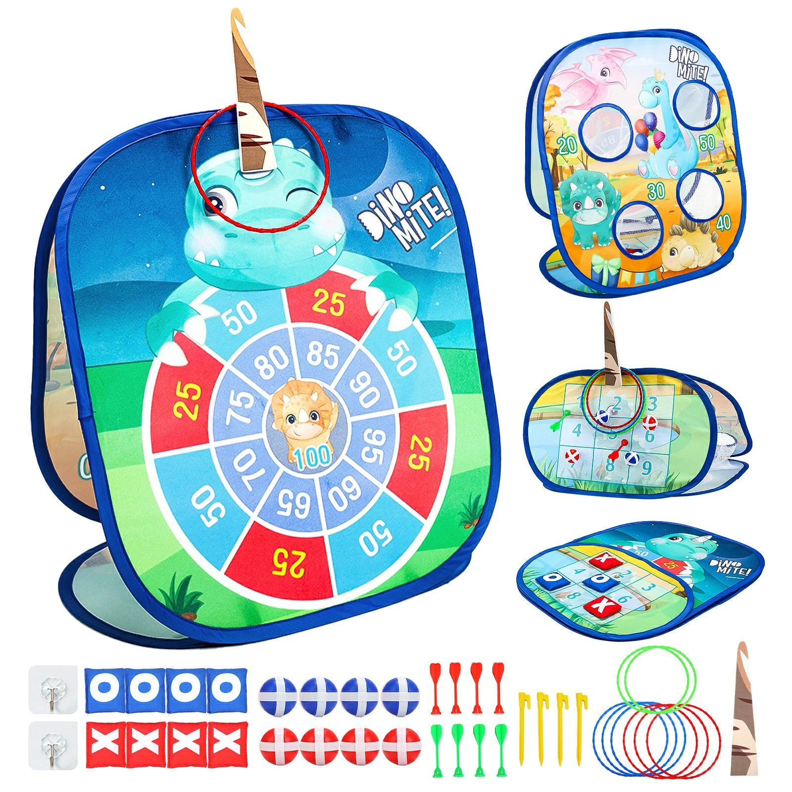 ダーツ ダーツボード おもちゃ ダーツセット 粘着ボールゲーム 輪投げゲーム 豆投げ袋 井の字遊び 投げ矢 マジックテープ 子供のおも