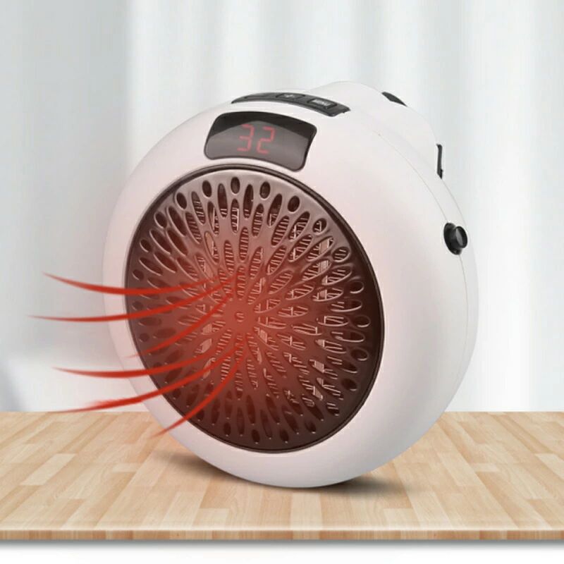 セラミックヒーター 壁掛け 温度表示 ヒーター 小型 送風 3秒速暖 ファンヒーター ...