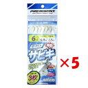 【 まとめ買い ×5個セット 】 「 プロマリン PRO MARINE ホワイト爆釣サビキ 6号 ASA014-6 3枚セット 」 【 楽天 月間MVP & 月...