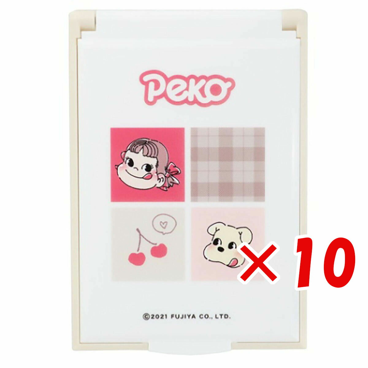 【 まとめ買い ×10個セット 】 「 手鏡 不二家のペコちゃん カードミラー S PEKO 」 【 楽天 月間MVP & 月間優良ショップ ダブル受賞店 】