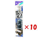 【 まとめ買い ×10個セット 】 「 釣り 針 SASAME ささめ針 ケン付流線 白 糸付 針:12 ハリス:3 」 【 送料無料 】 【 楽天 月間MVP...