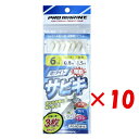 【 まとめ買い ×10個セット 】 「 プロマリン PRO MARINE ホワイト爆釣サビキ 6号 ASA014-6 3枚セット 」 【 楽天 月間MVP & ...