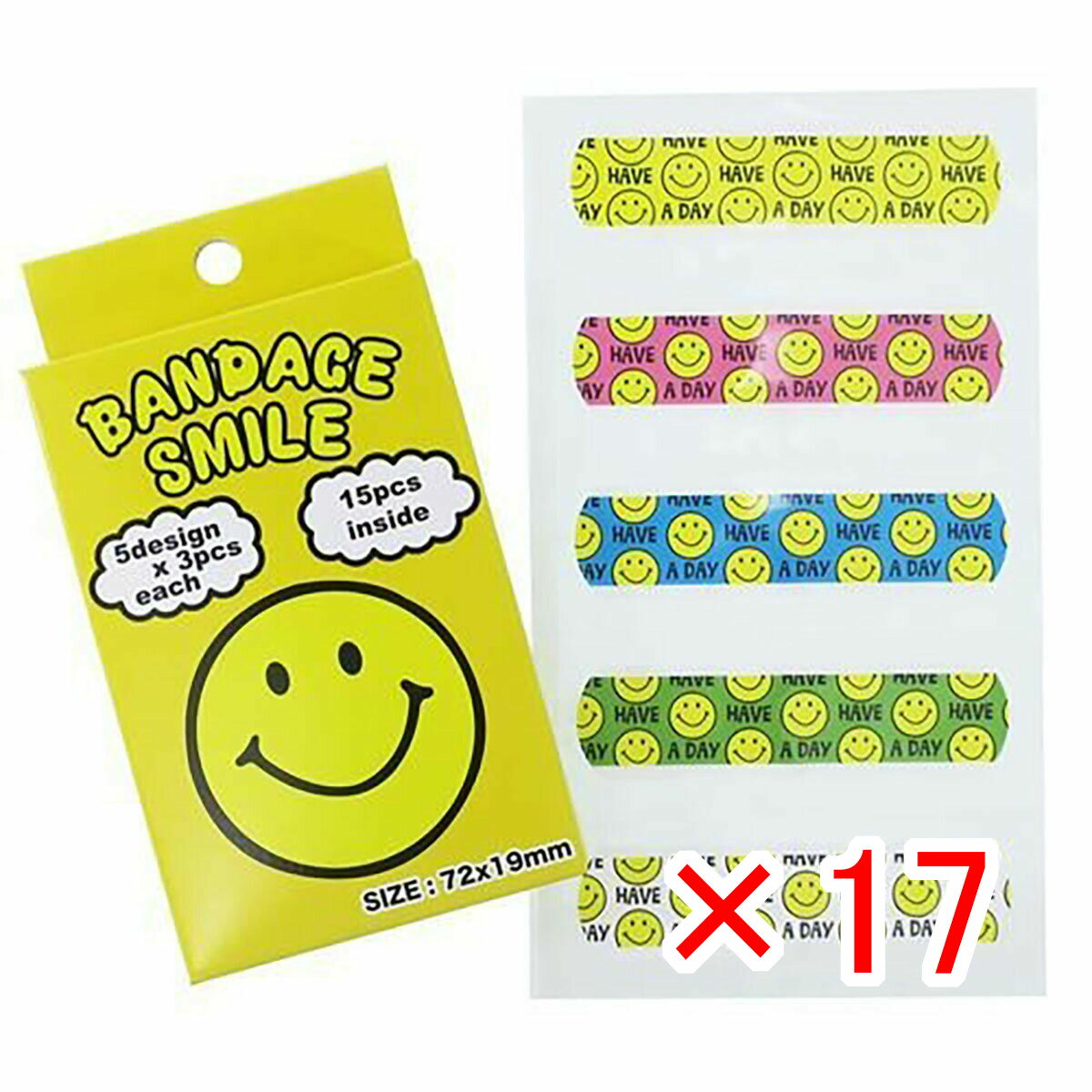 【 まとめ買い ×17個セット 】 「 絆創膏 ばんそうこう BANTAGE スマイル 」 【 楽天 月間MVP & 月間優良ショップ ダブル受賞店 】