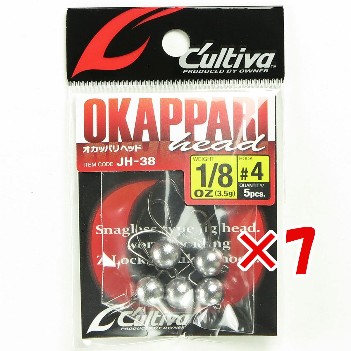 【 まとめ買い ×7個セット 】 「 オーナー OWNER カルティバ オカッパリヘッド 1/8oz #4 JH-38 」 【 ..