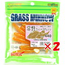 【 まとめ買い ×2個セット 】 「 エコギア Ecogear ワーム グラスミノー Mサイズ 2-1/2インチ 440 常磐プレシャスオレンジ 」 【 楽天 ...