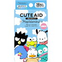 【 まとめ買い7個セット 】 キャラクターばんそうこう CUTE AID はぴだんぶい 18枚入(4)