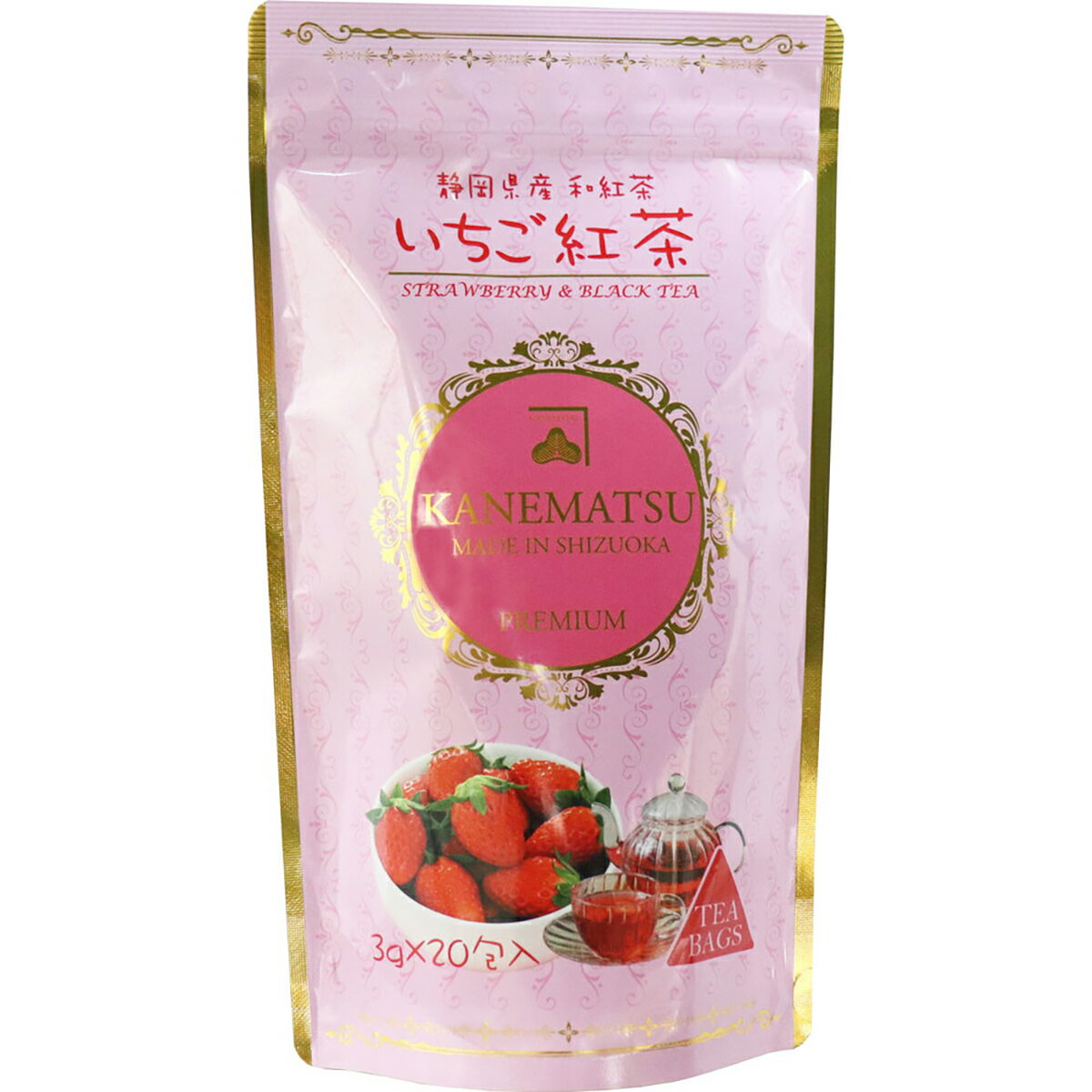 【 まとめ買い12個セット 】 いちご紅茶ティーバッグ 3g×20包入