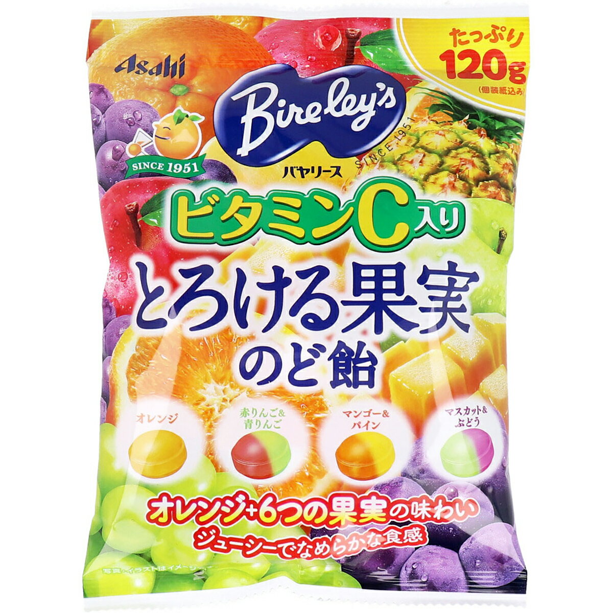 【 まとめ買い10個セット 】 バヤリース とろける果実 のど飴 120g入