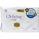 【 まとめ買い12個セット 】 CS ビーイング ラージ 天然コットン100% 大きめサイズ 120枚入(4)