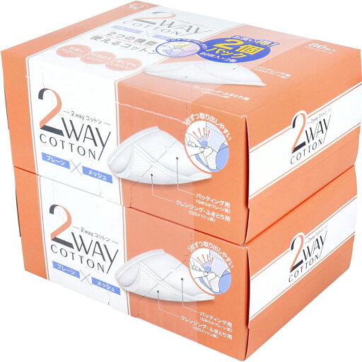 【 まとめ買い2個セット 】 2wayコットン 80枚入×2個パック 【 まとめ買い2個セット 】 2wayコットン 80枚入×2個パック