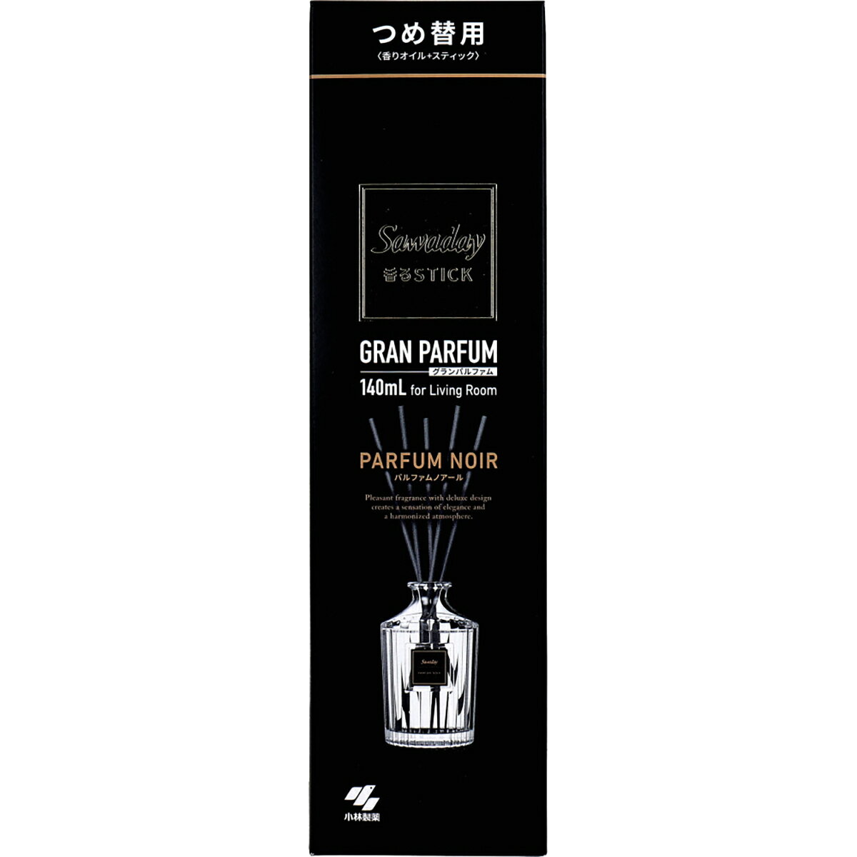 サワデー香るスティック グランパルファム 詰替用 パルファムノアール 140mL 【 送料無料 】