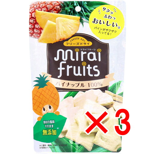 【 まとめ買い3個セット 】 ミライフルーツ パイナップル 10g 【 まとめ買い3個セット 】 ミライフルーツ パイナップル 10g