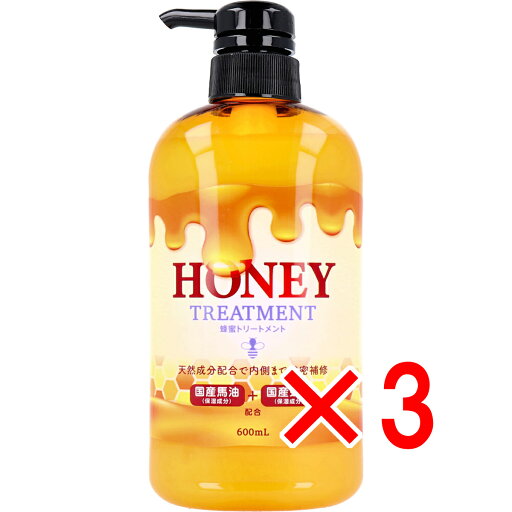 【 まとめ買い3個セット 】 HONEY 蜂蜜トリートメント 600mL 【 まとめ買い3個セット 】 HONEY 蜂蜜トリートメント 600mL