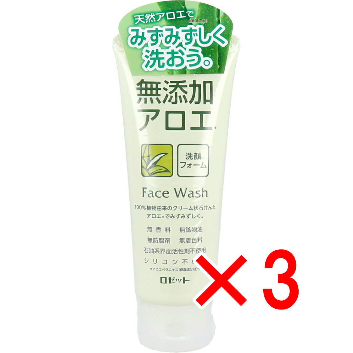【 まとめ買い3個セット 】 無添加アロエ 洗顔フォーム 140g入