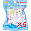 【 まとめ買い5個セット 】 シュワたま サンリオキャラクターズ ふわふわスノーバスボール せっけんの香り 75g 1回分 【 送料無料 】