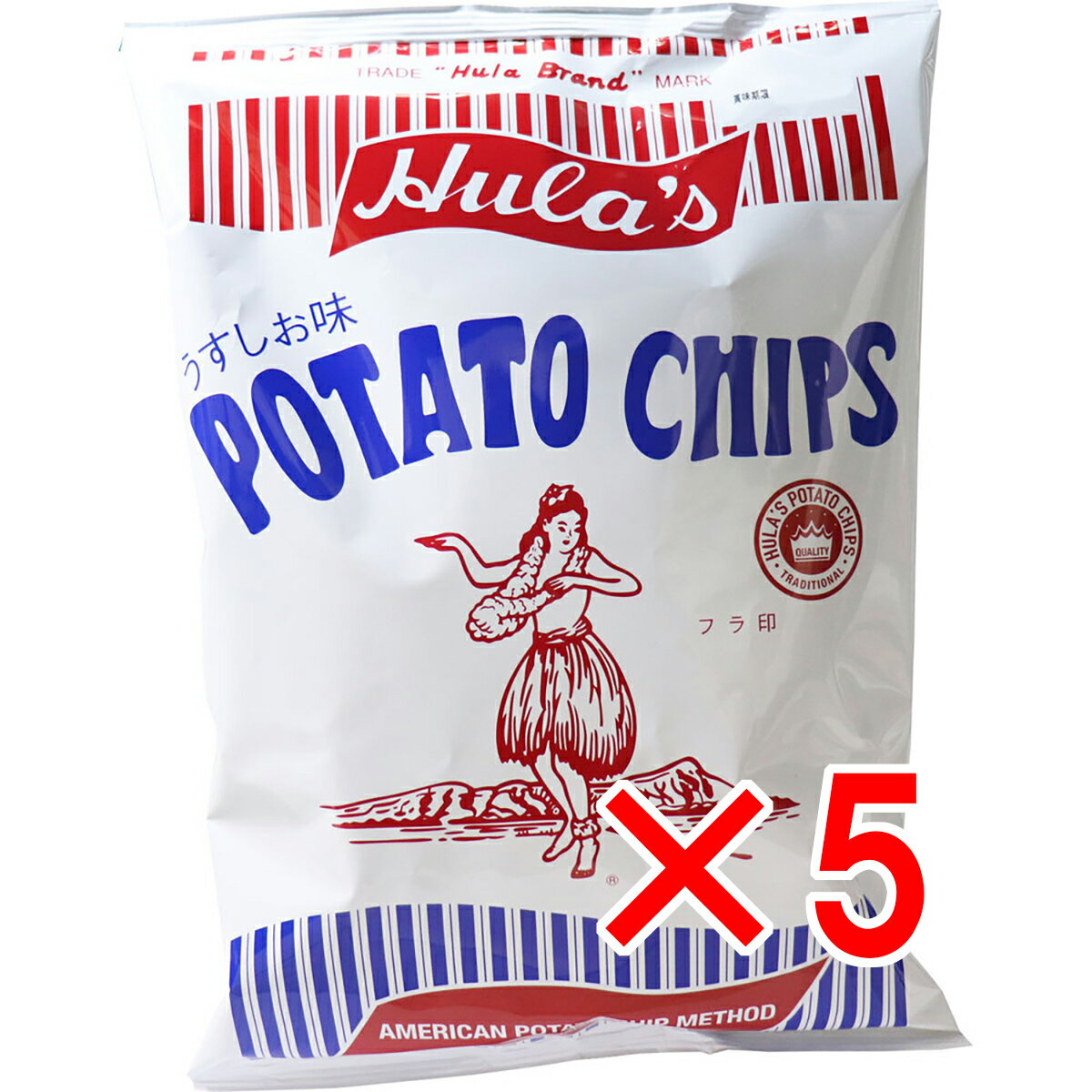 【 まとめ買い5個セット 】 フラ印 アメリカンポテトチップス うすしお味 160g