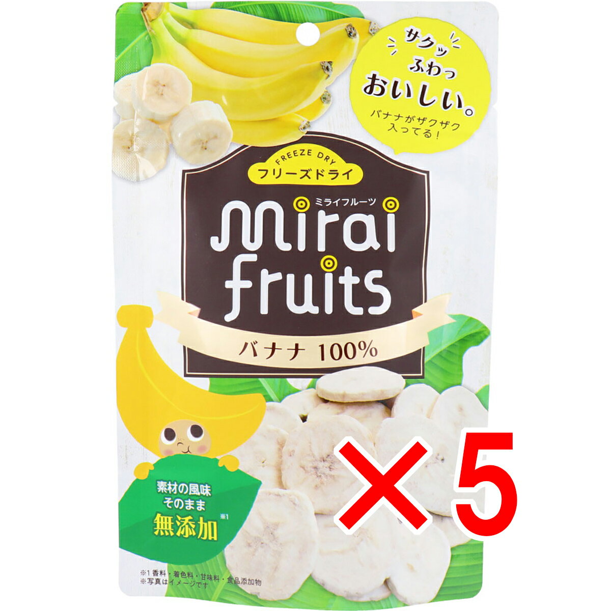 【 まとめ買い5個セット 】 ミライフルーツ バナナ 12g