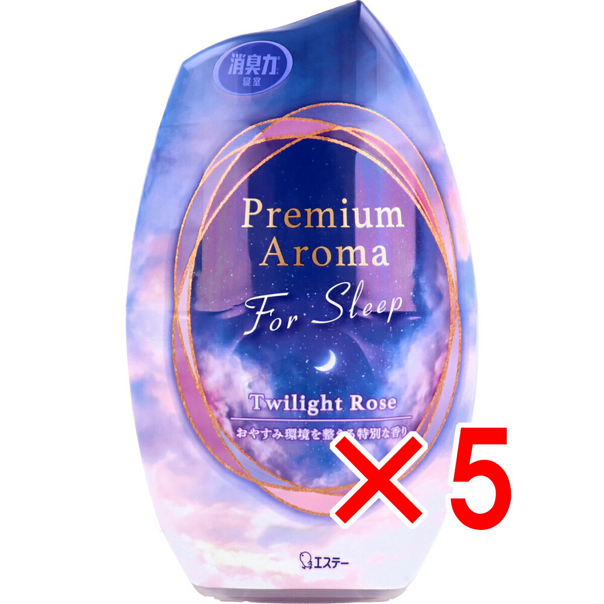 【 まとめ買い5個セット 】 お部屋の消臭力 プレミアムアロマ For Sleep 寝室用 トワイライトローズ 40..